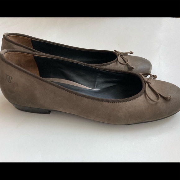Leather flats Paul Green ballet flats handmade shoes ballet flats bow flats 8.5 - Picture 4 of 7